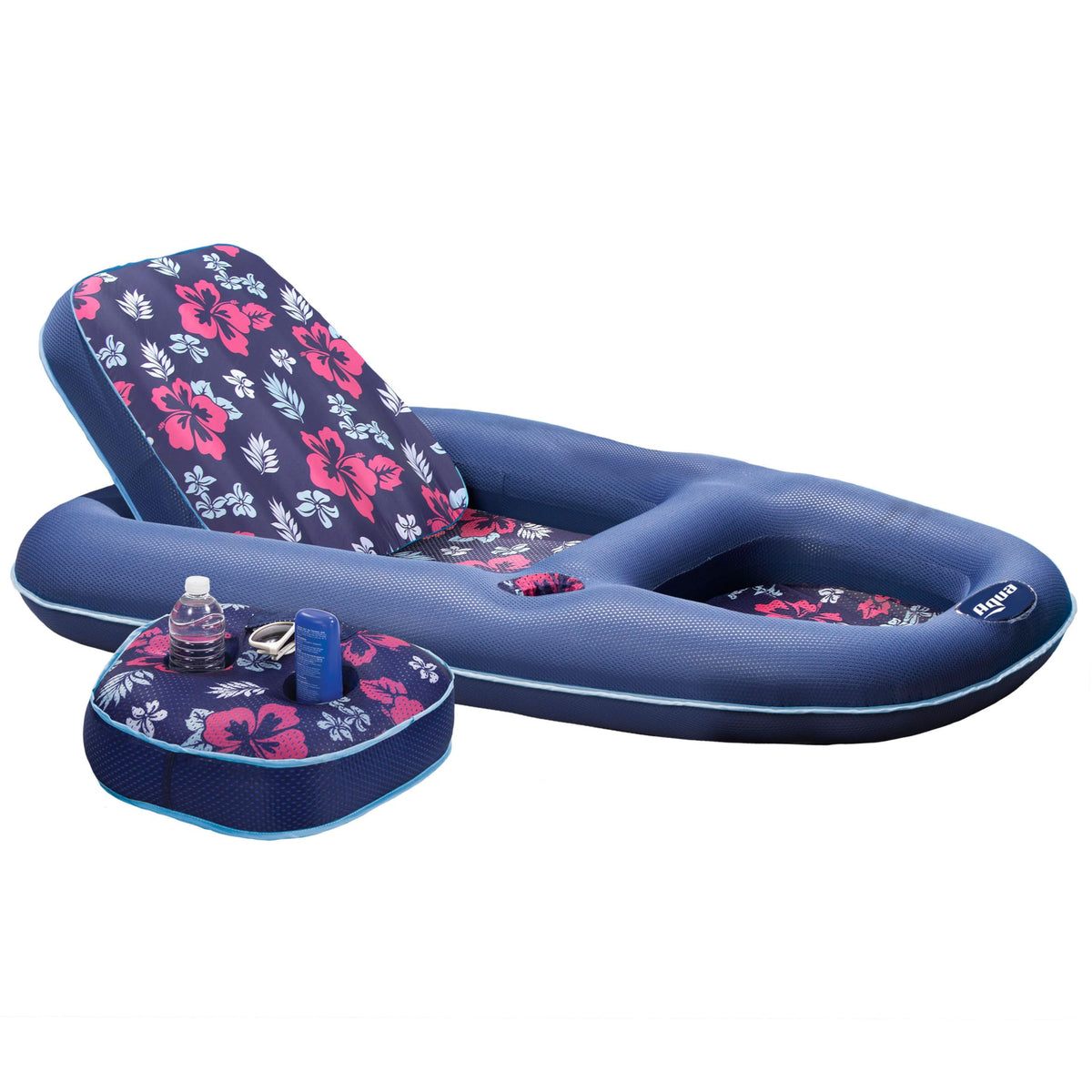 Aqua Campania XL 2-in-1 Pool Float Lounge with Cupholder