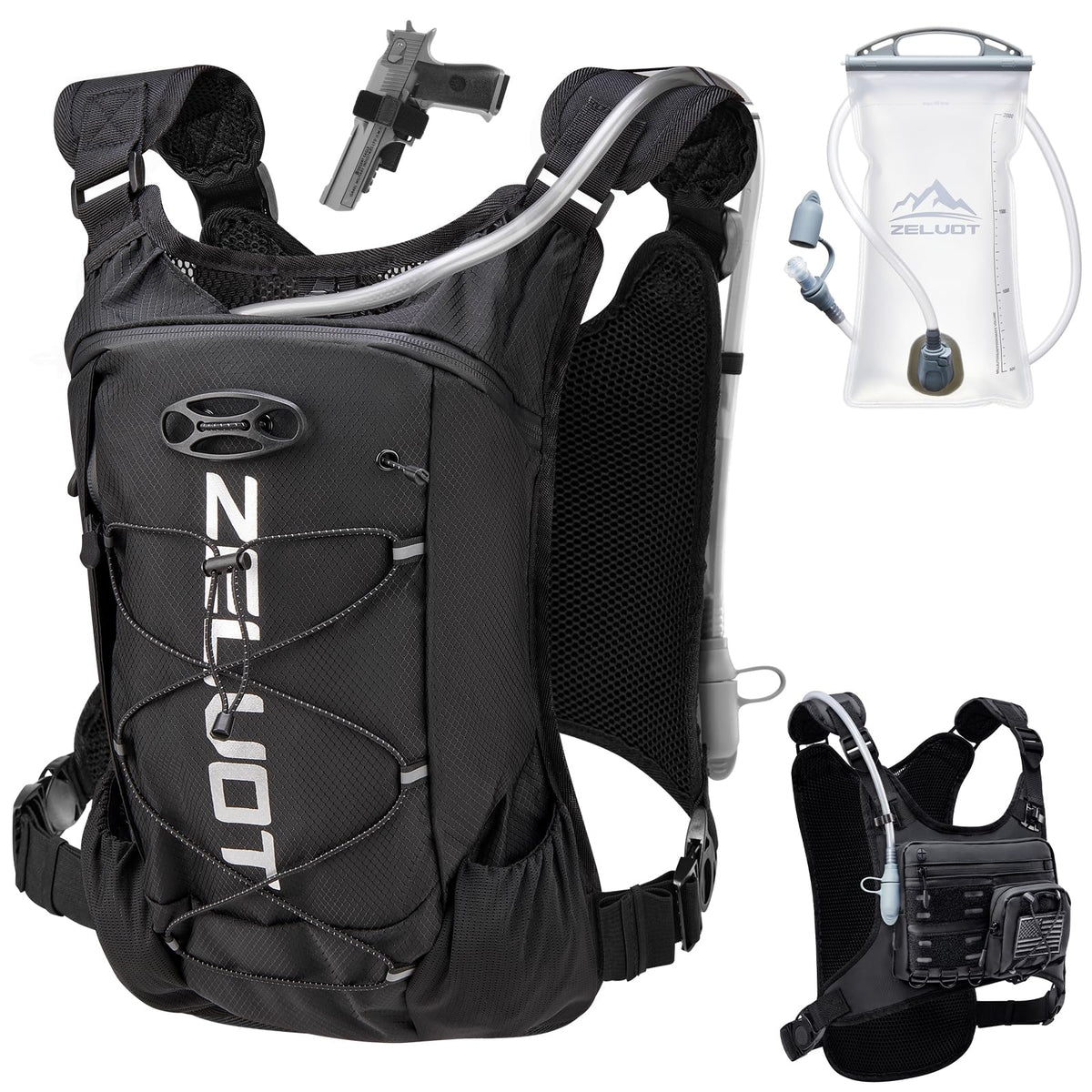 Zelvot Lightweight Hydration Running Vest with 2L Water Bladder