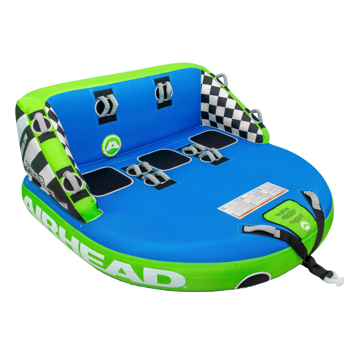 Airhead Mable 1–4 Rider Towable Boat Tube with Dual Tow Points