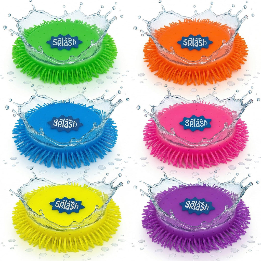 4E's Novelty 6-Pack Water Splash Discs Throw & Catch Game