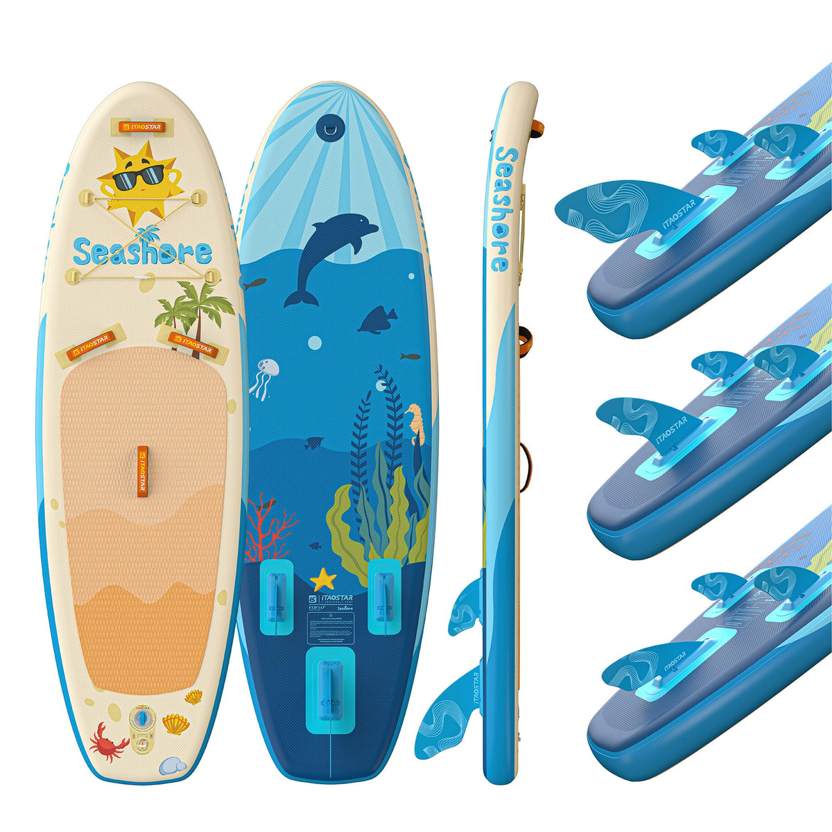 iTAOSTAR Joyful Voyagers Inflatable Paddle Board Set