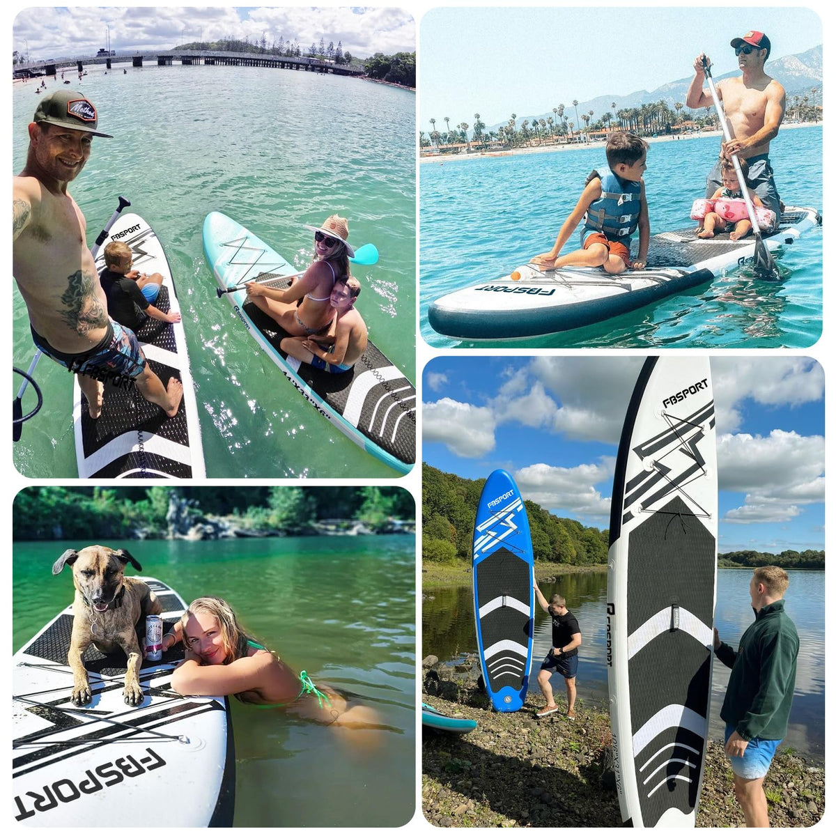 FBSPORT 11-Ft Inflatable Stand-Up Paddle Board Set