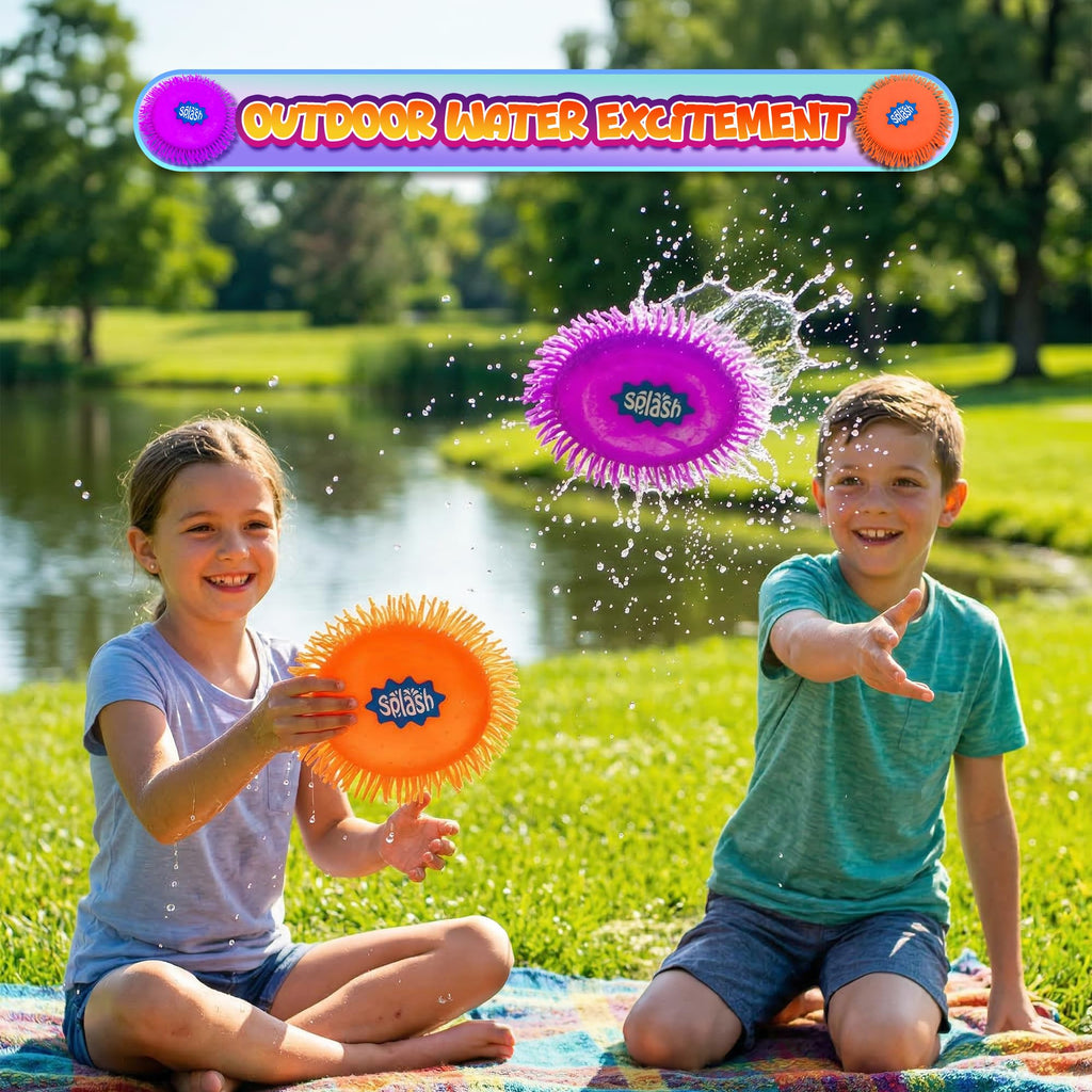 4E's Novelty 6-Pack Water Splash Discs Throw & Catch Game