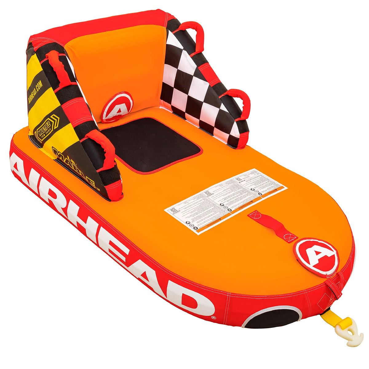 Airhead Mable 1–4 Rider Towable Boat Tube with Dual Tow Points