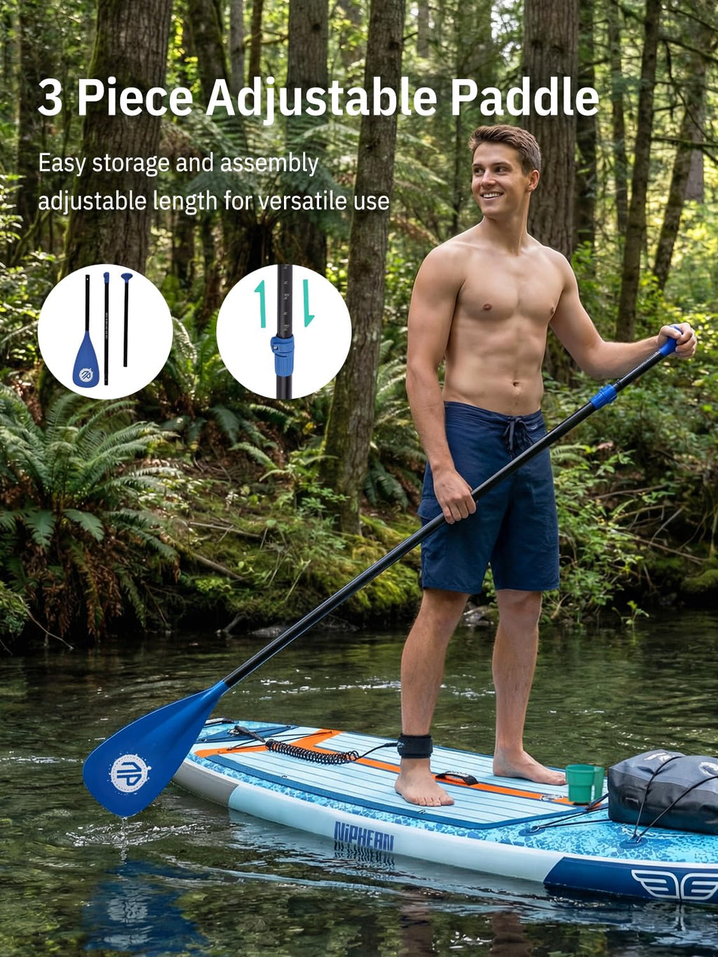 Niphean XL Inflatable Paddle Board for 2+1 Riders
