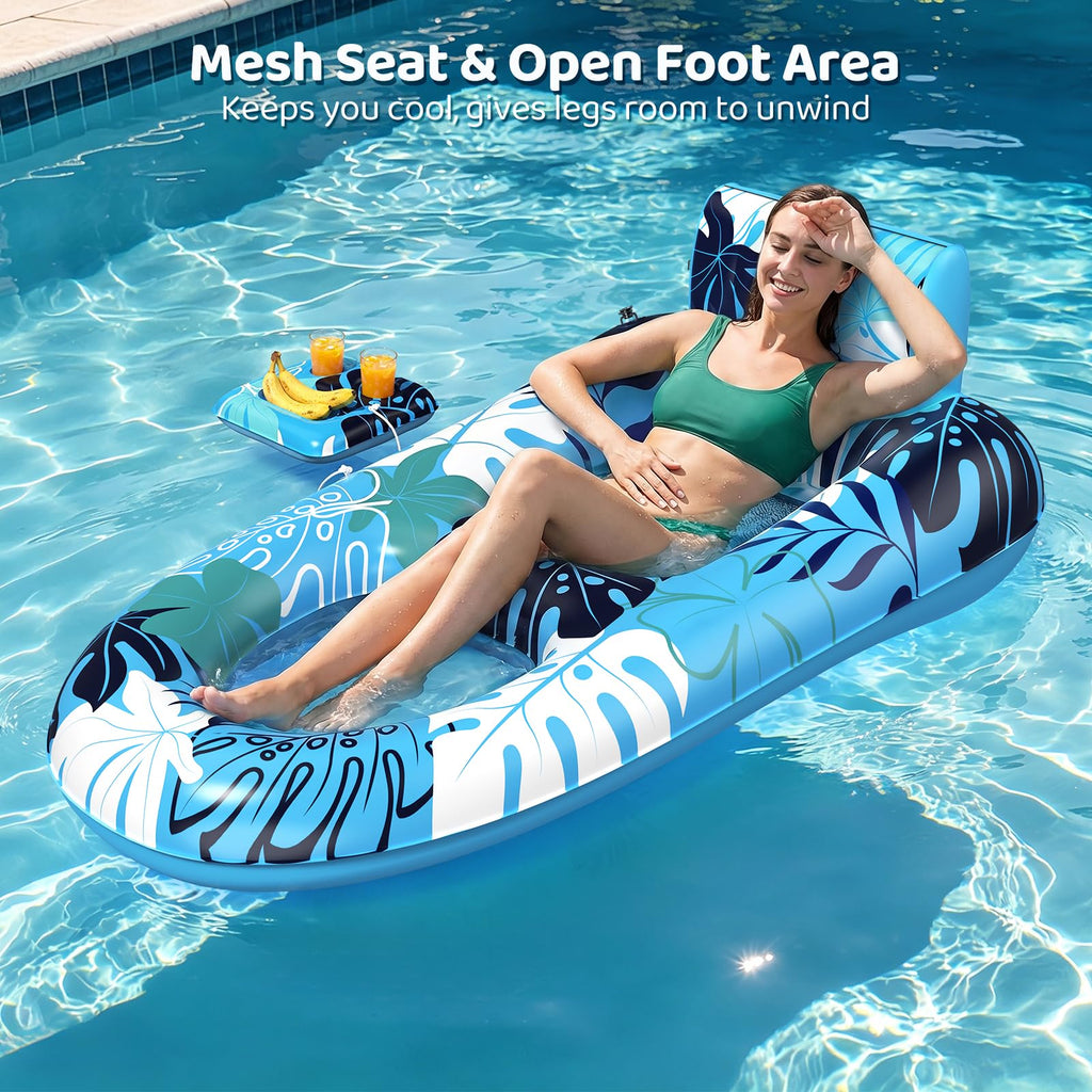 SEETOHOME XL Adult Inflatable Pool Loungers, 2-Pack