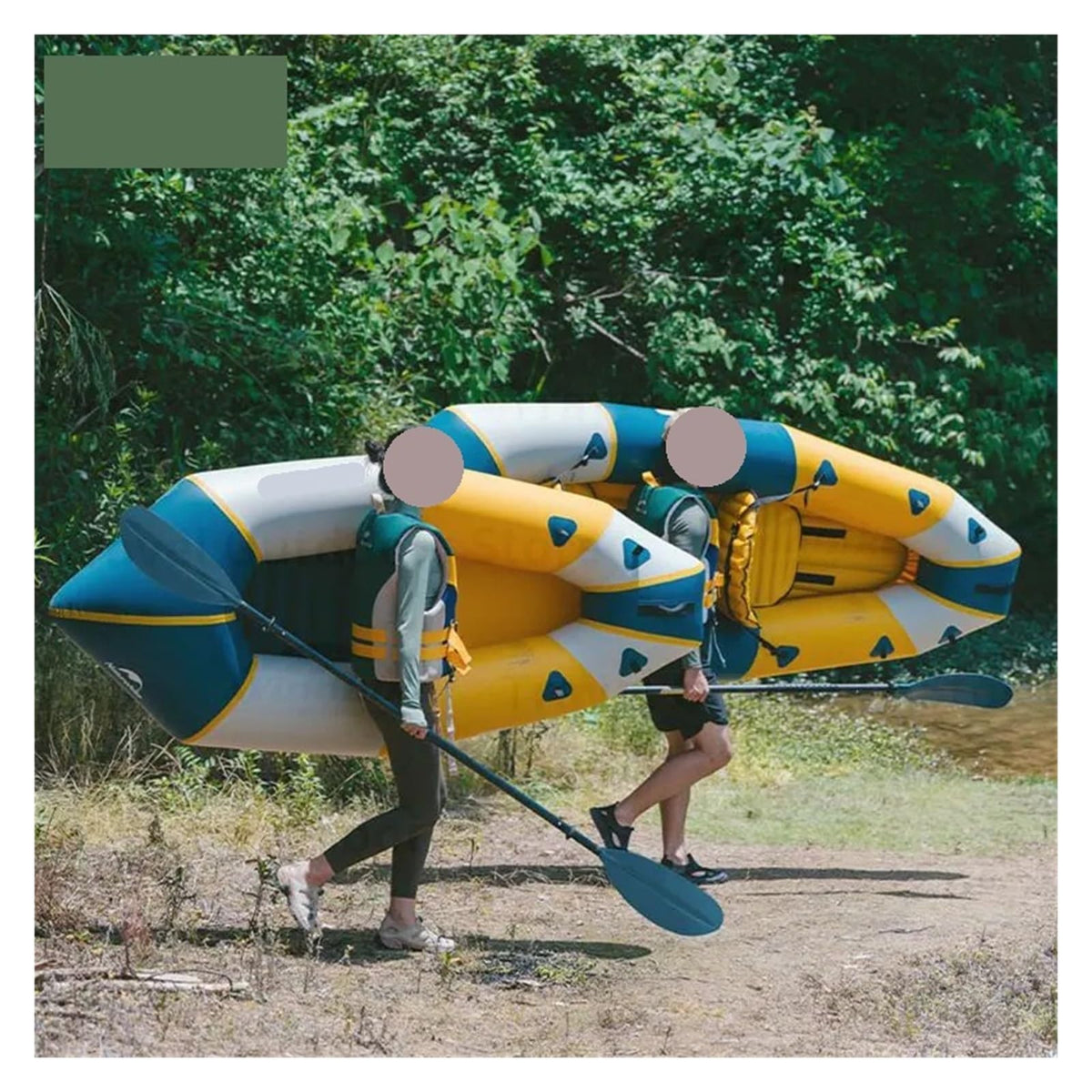 1–2 Person Inflatable Kayak Canoe for Fishing & Drifting