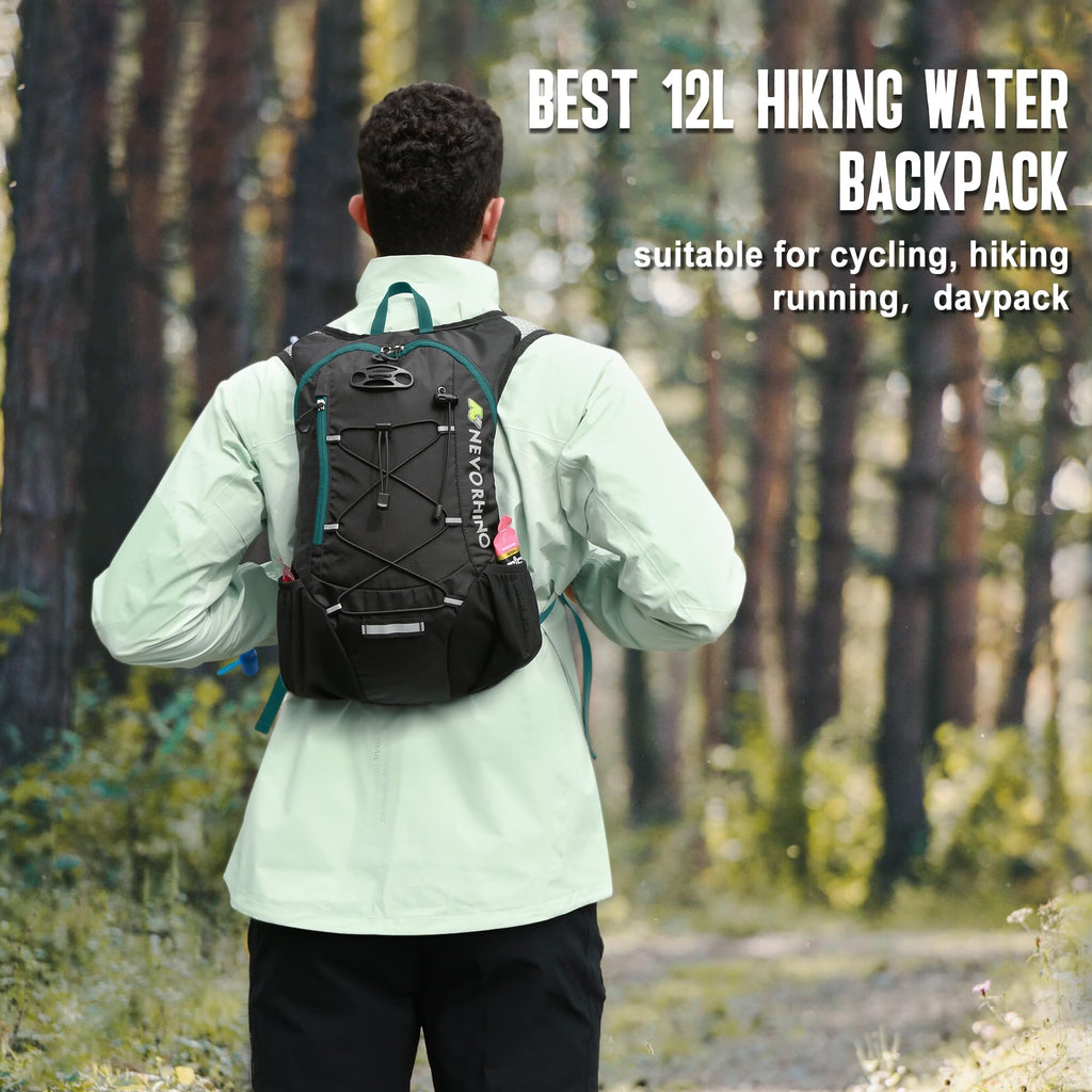 Lightweight Hydration Backpack with 2L Water Bladder