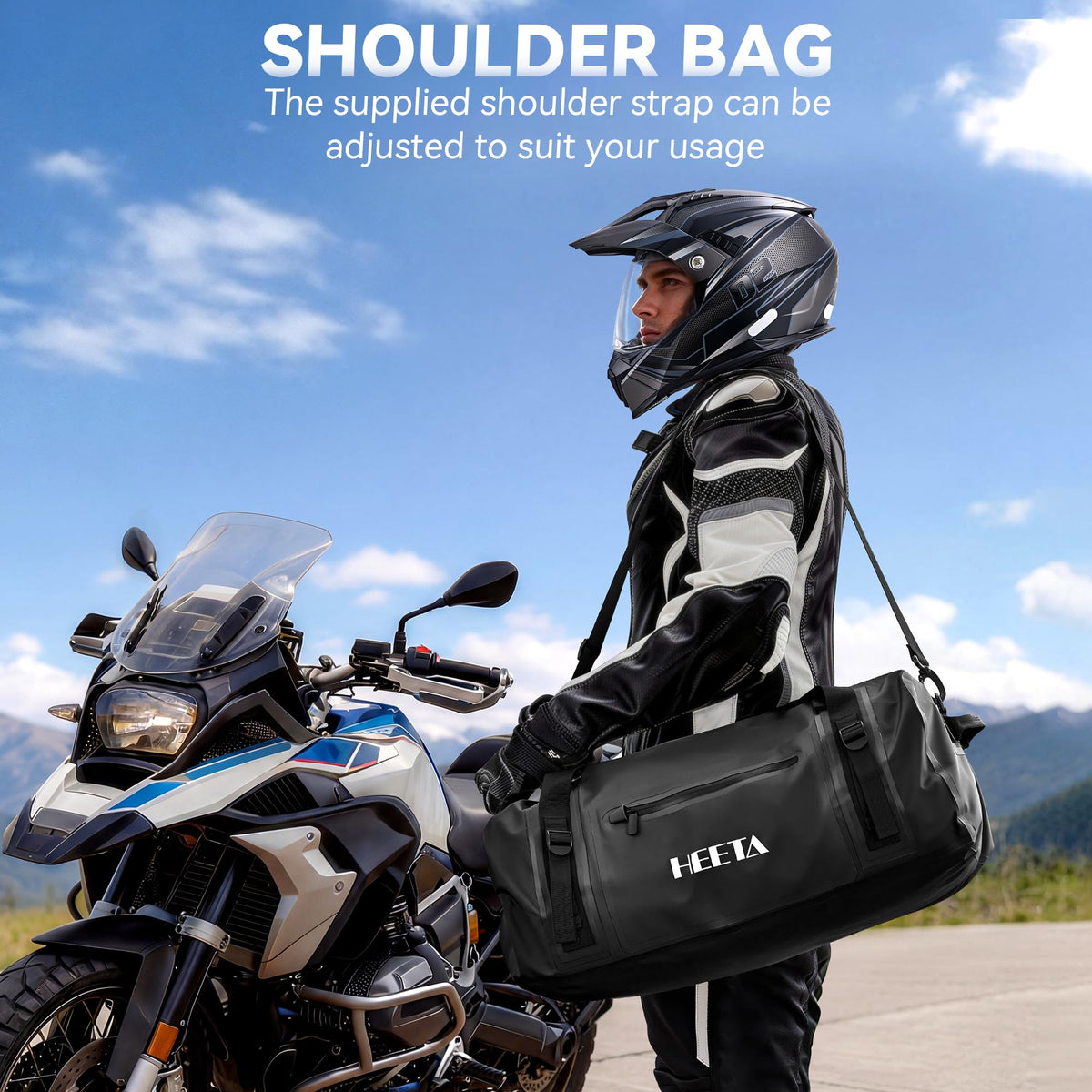HEETA Waterproof Motorcycle Dry Bag Duffel Luggage Travel Bags 30L/50L/70L