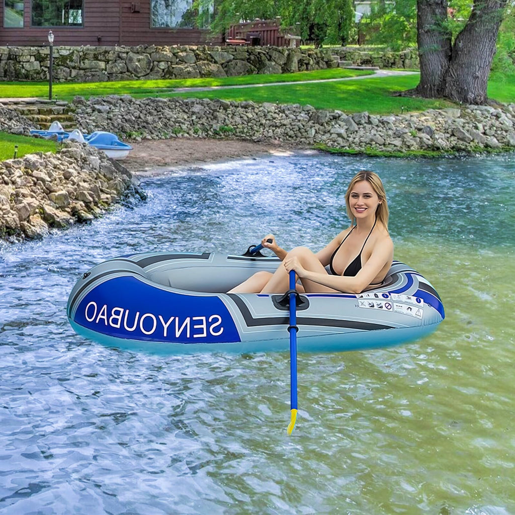 PLKO Inflatable Boat for Pool, Lake & Outdoor Recreation
