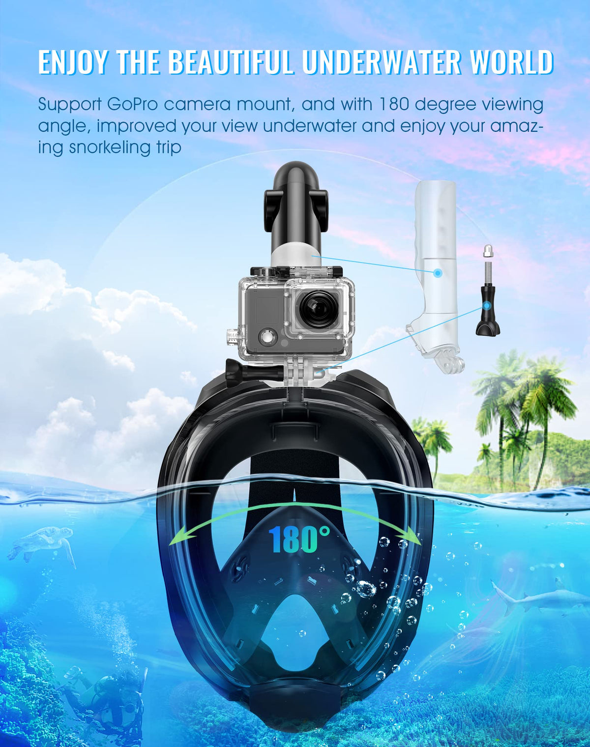 Greatever G2 Full-Face Snorkel Mask with Dry Top System
