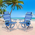 GVDV 4-Position Backpack Beach Chair with Cup Holder