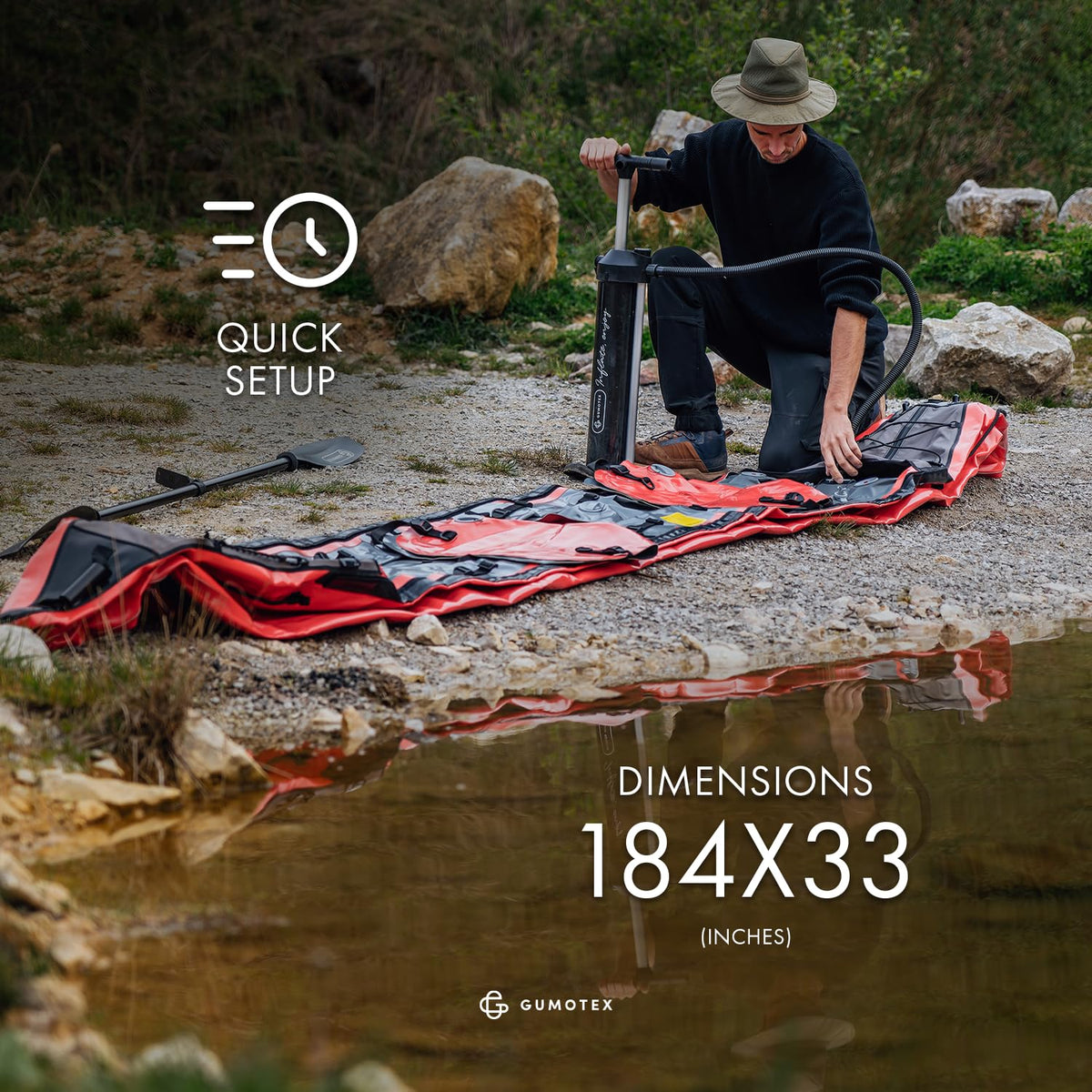 GUMOTEX Seashine 2-Person Inflatable Tandem Kayak