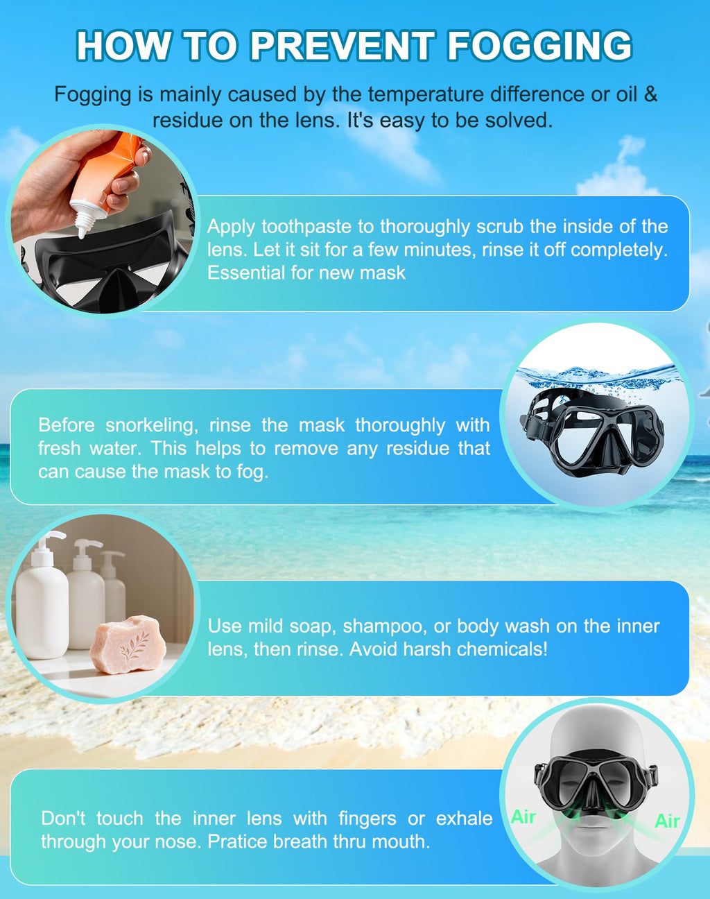 Greatever Dry Snorkel Mask Set for Adults & Kids