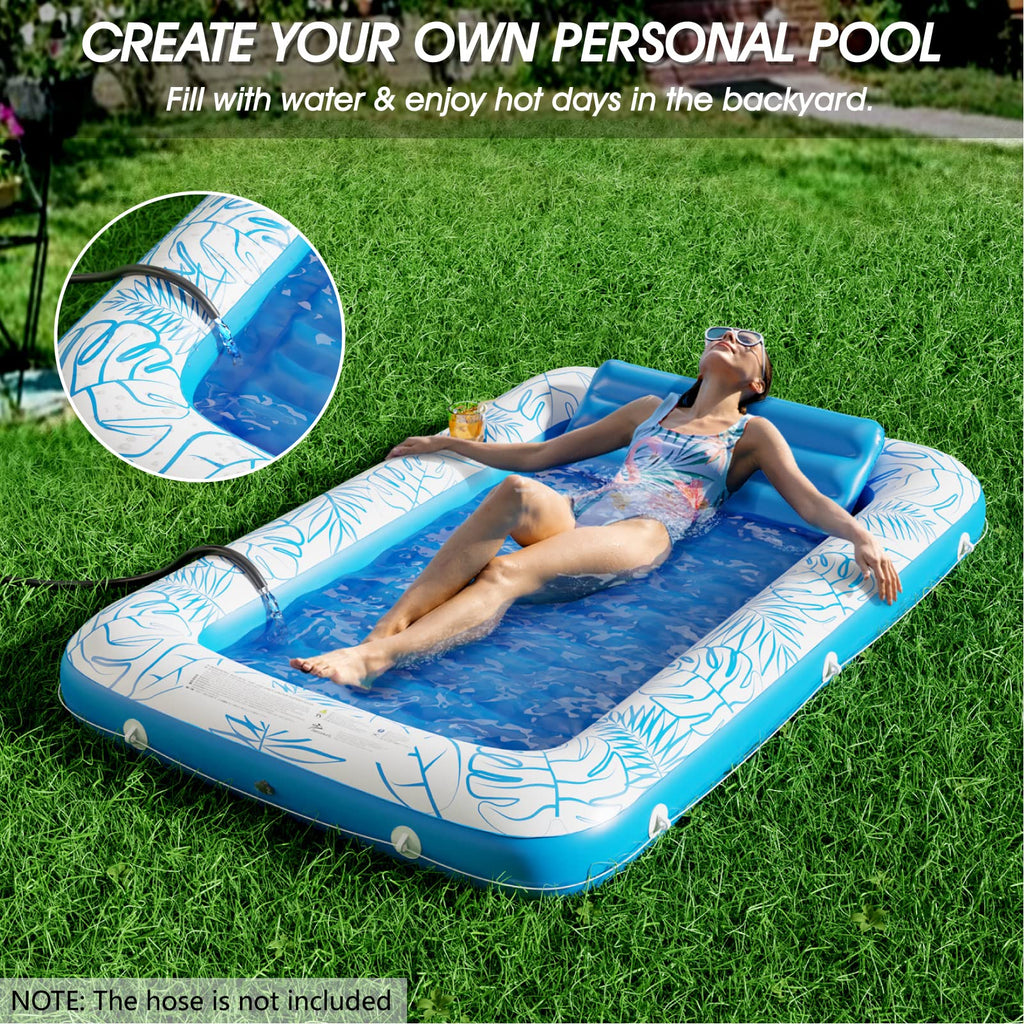 Jasonwell 4-in-1 Inflatable Tanning Pool Lounger Float