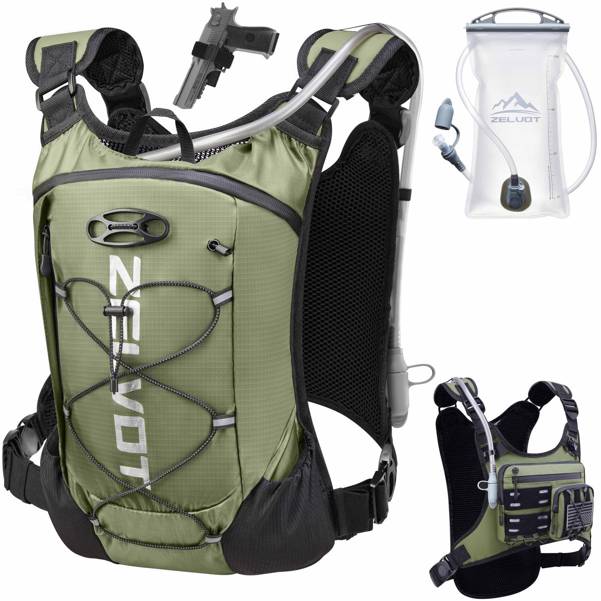Zelvot Lightweight Hydration Running Vest with 2L Water Bladder