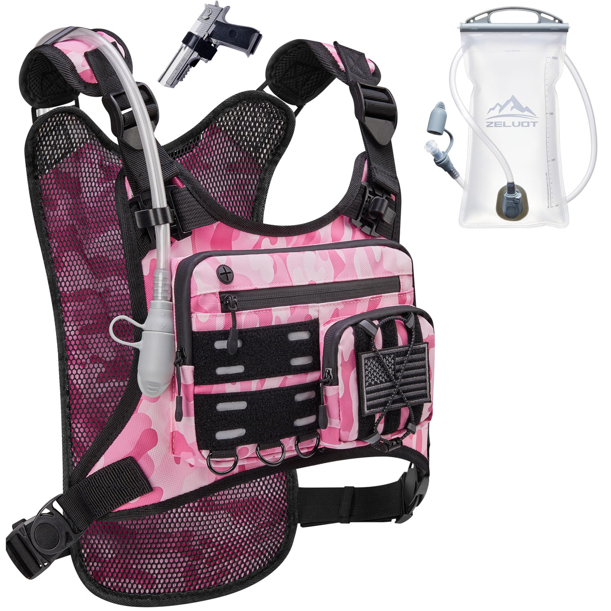 Zelvot Lightweight Hydration Running Vest with 2L Water Bladder