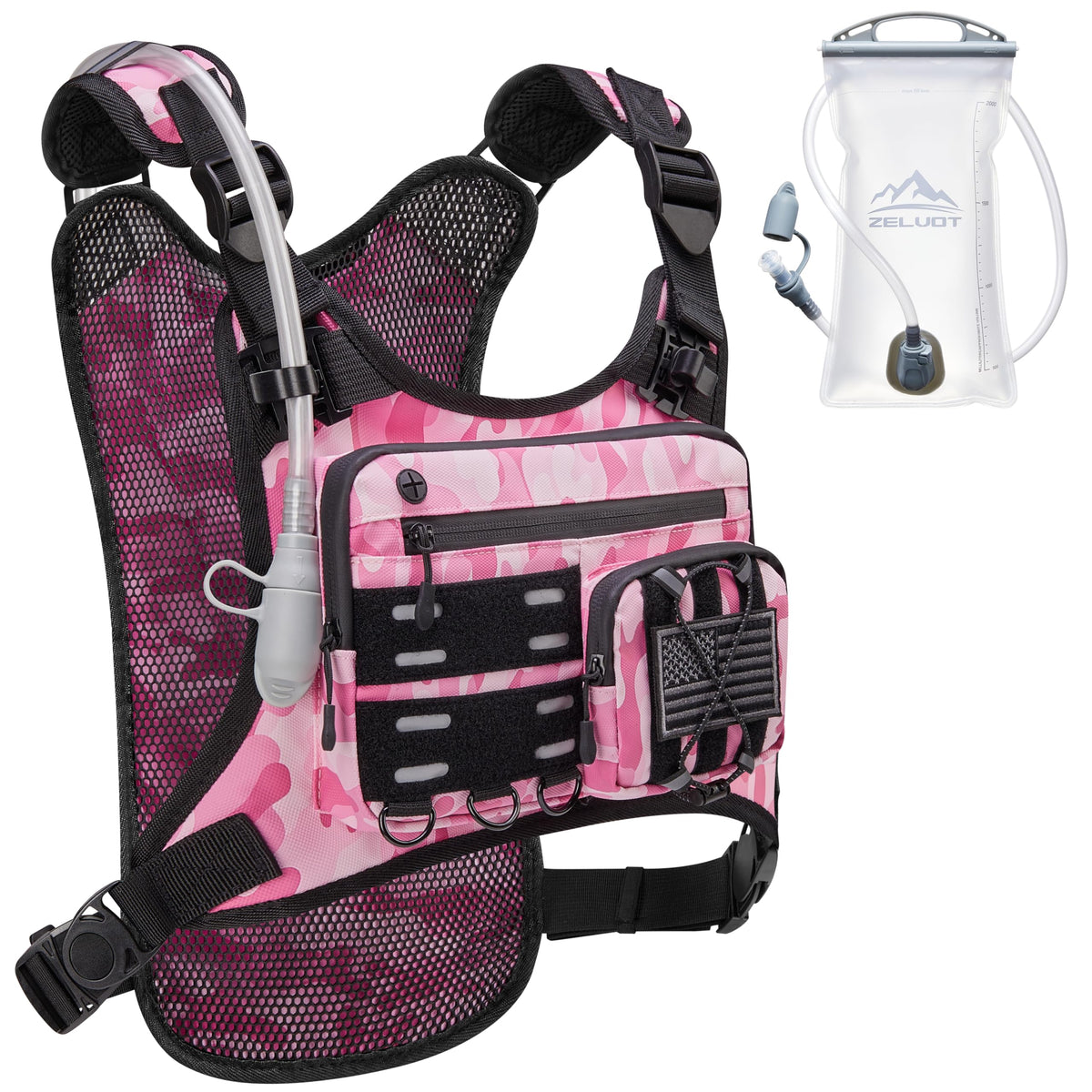 Zelvot Lightweight Hydration Running Vest with 2L Water Bladder