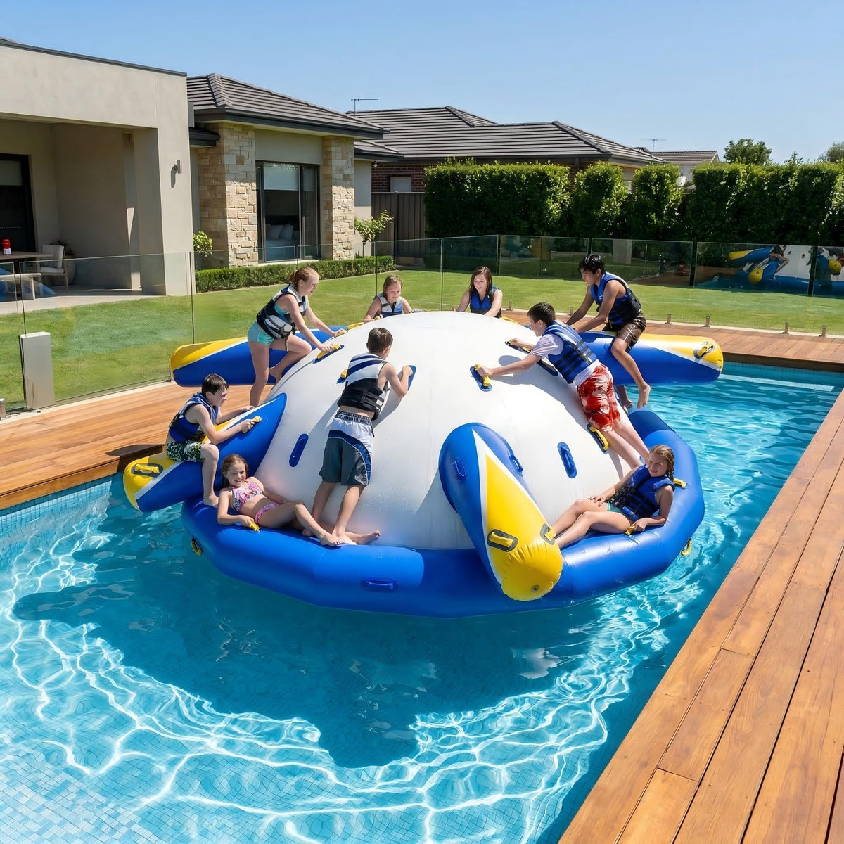 AIRMAT FACTORY 13-Ft Inflatable Disco Boat for 8–10 People