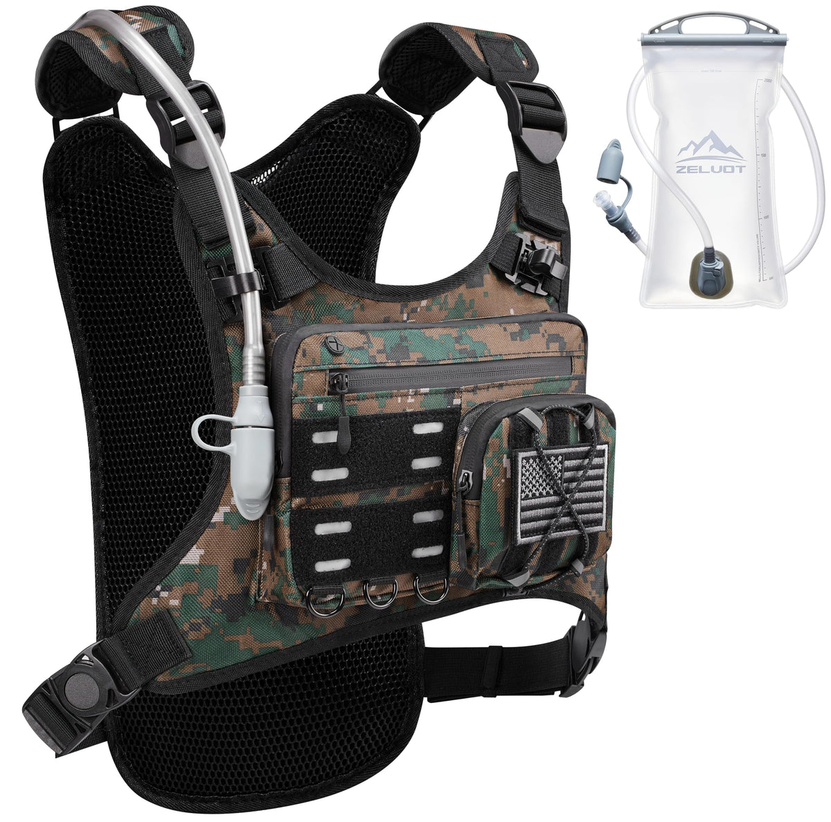 Zelvot Lightweight Hydration Running Vest with 2L Water Bladder