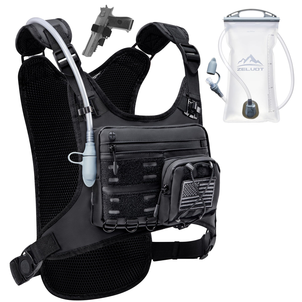 Zelvot Lightweight Hydration Running Vest with 2L Water Bladder