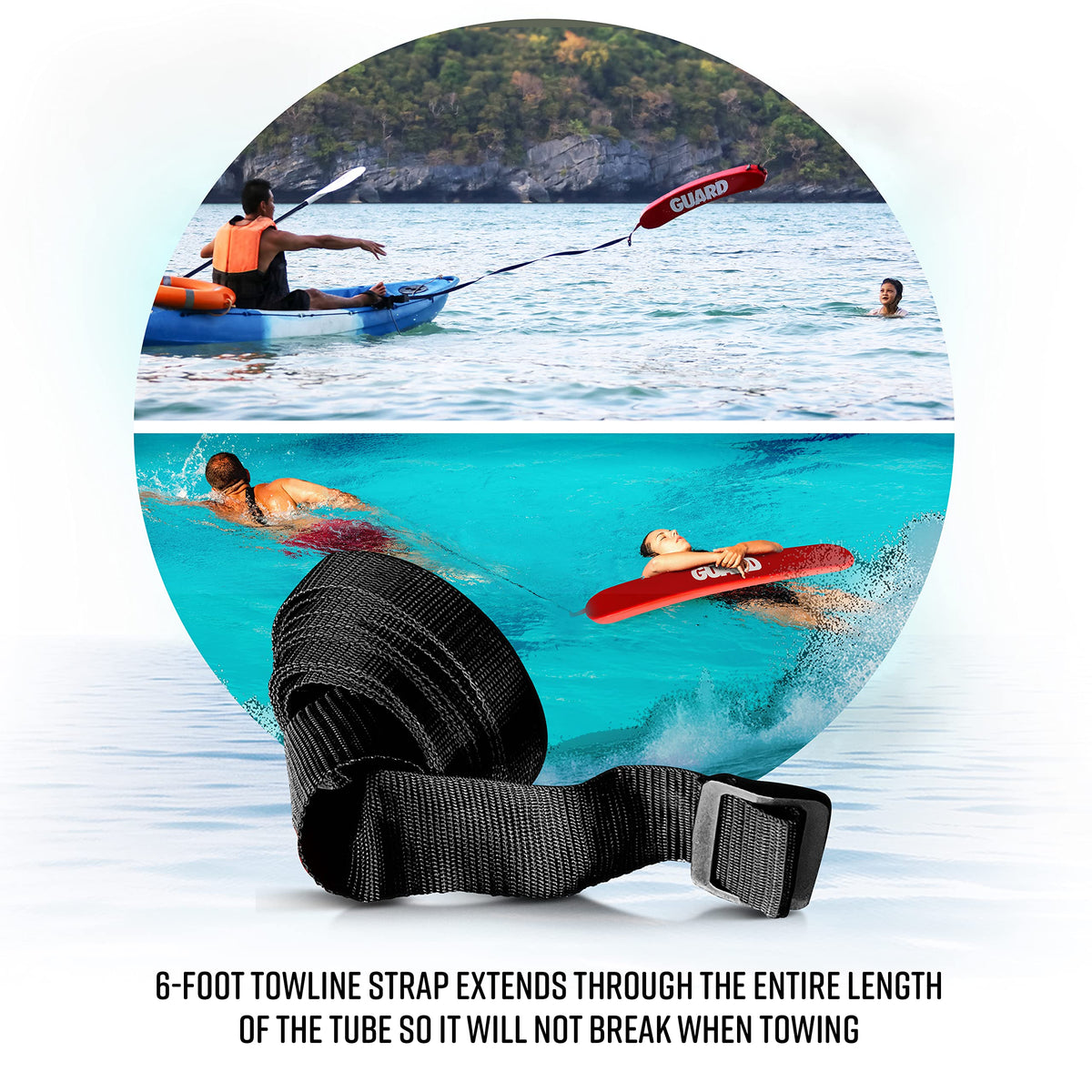ASA TECHMED Lifeguard Rescue Tube with Matching Whistle