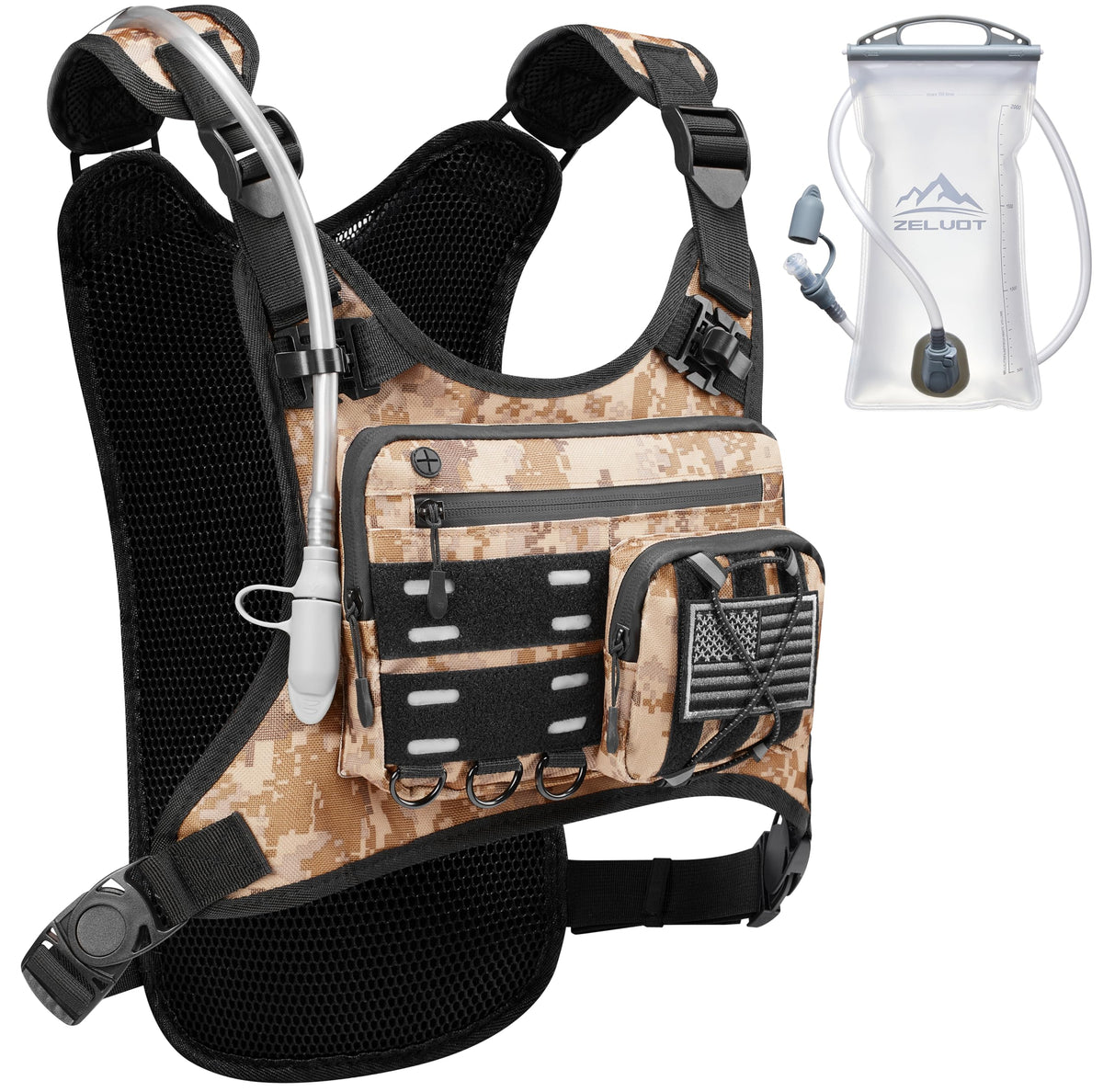 Zelvot Lightweight Hydration Running Vest with 2L Water Bladder