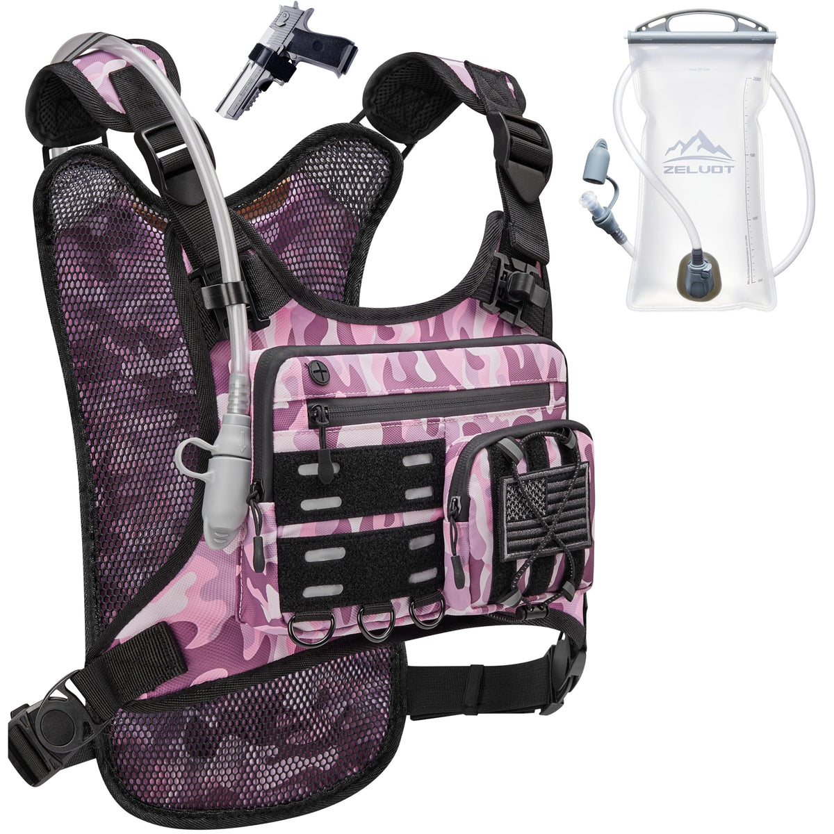 Zelvot Lightweight Hydration Running Vest with 2L Water Bladder